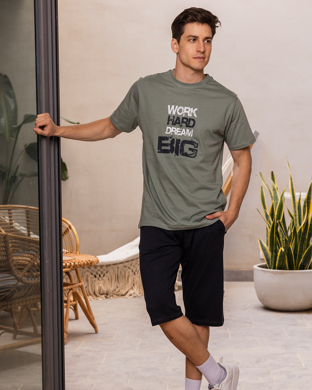 Pentacore Work hard men's pajamas with half sleeves