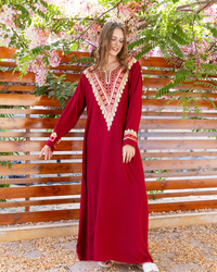 قميص فسكوز مطرز مثلث اتش