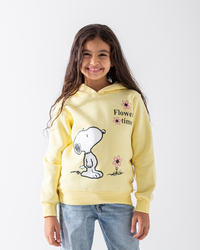 MARVY Flower Time Snoopy Yellow Sweatshirt