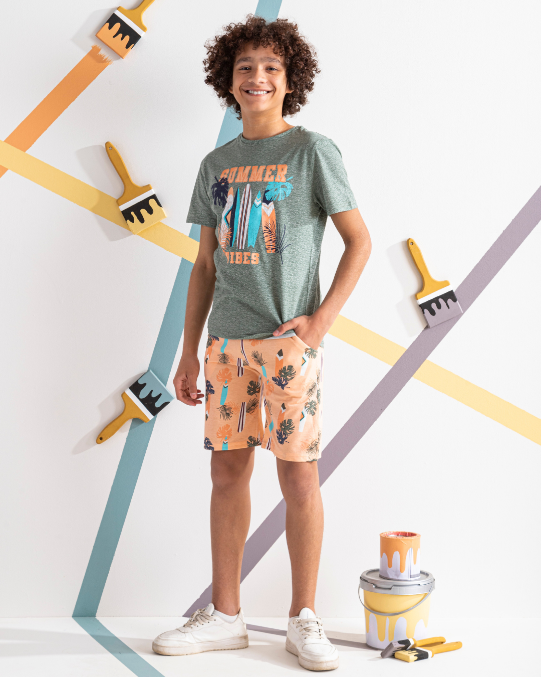 SUMMER VIBES بيجامه اولادى شورت