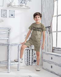 Crocodile apetite بيجاما أولادي نُص كُم