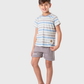 Striped top and shorts set