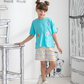 Sister Patrol Children's pajamas for girls, half sleeves and cotton shorts