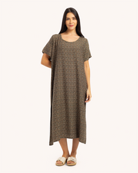 قميص فسكوز نص كم مشجر 63