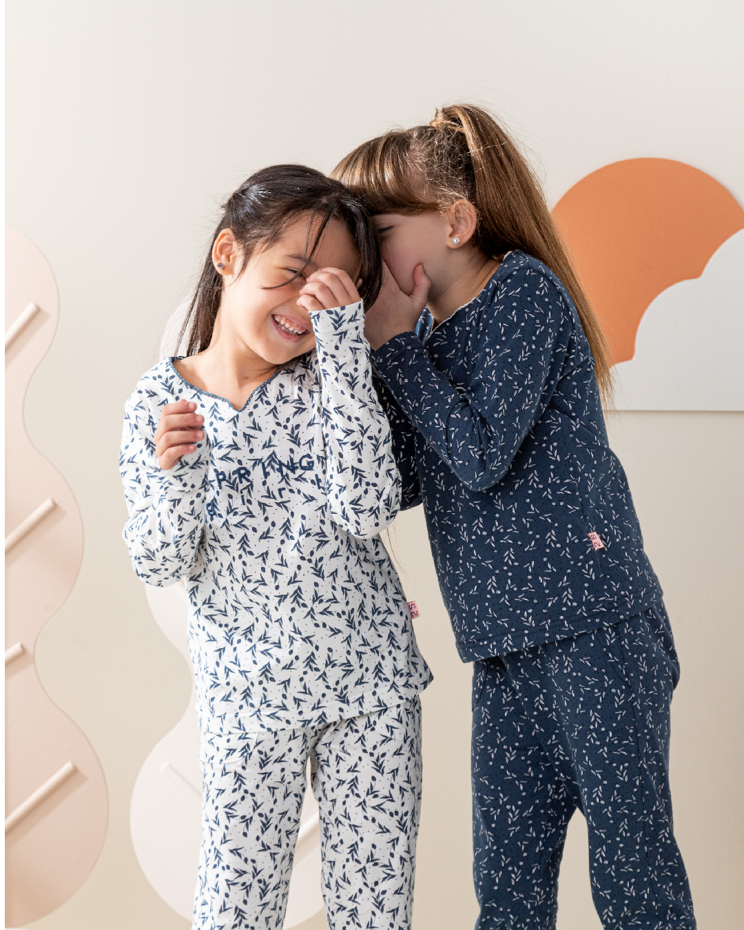 tiny roses بيجاما بناتي كُم طويل