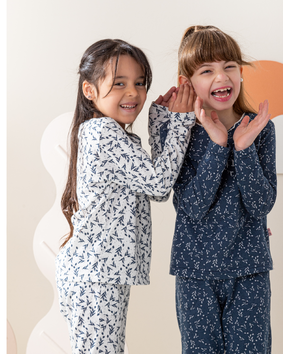 tiny roses بيجاما بناتي كُم طويل