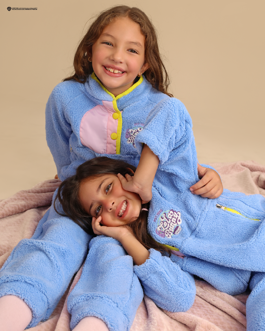 Colorful Winter Girls pajama in Bright Colors