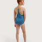 Girls' One-Piece Multicolored Tiger Swimsuit