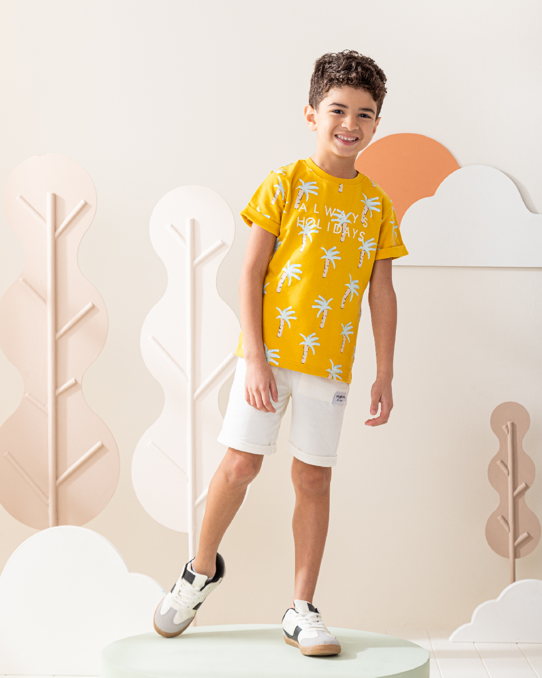 Holiday Tropical Palm Trees pajamas shorts summer melton