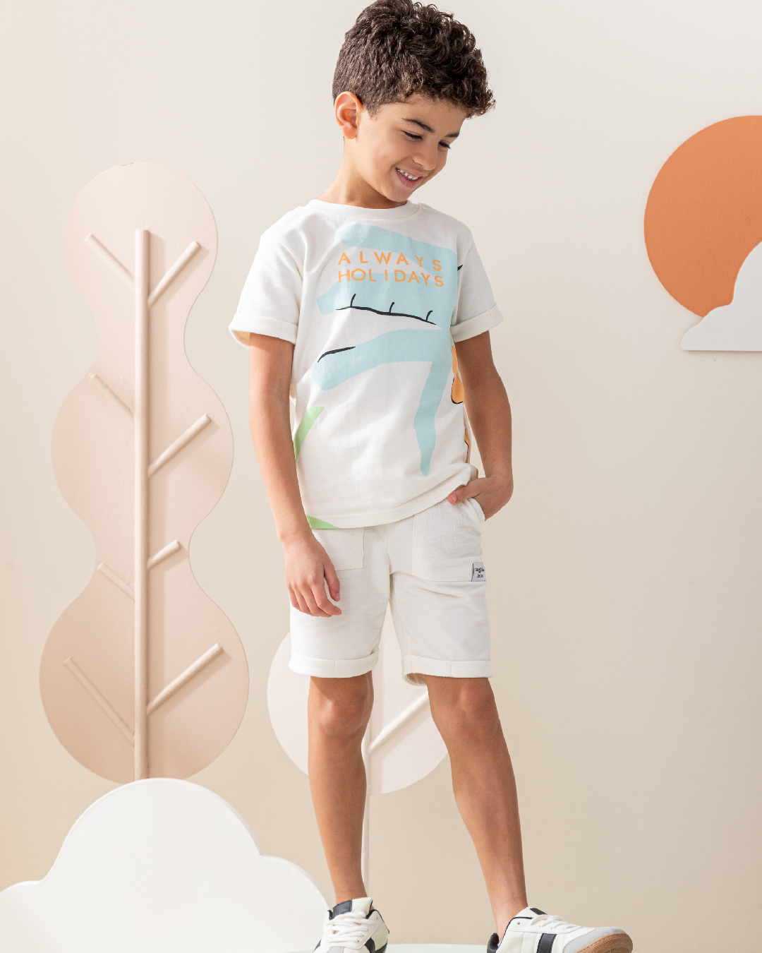 بيجاما شورت سمر ميلتون مع طباعه اشجار النخيل كبيره