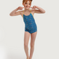 Girls' One-Piece Multicolored Tiger Swimsuit