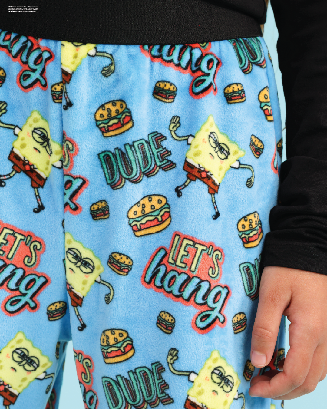 Kids' velour SpongeBob pajama pants