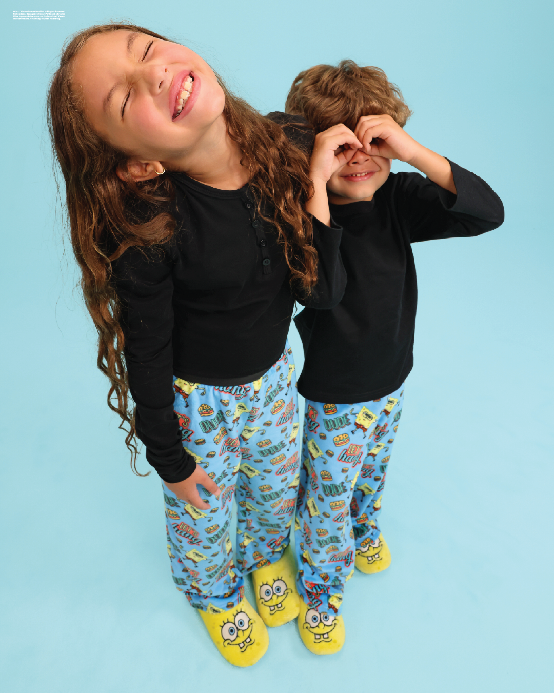 Kids' velour SpongeBob pajama pants