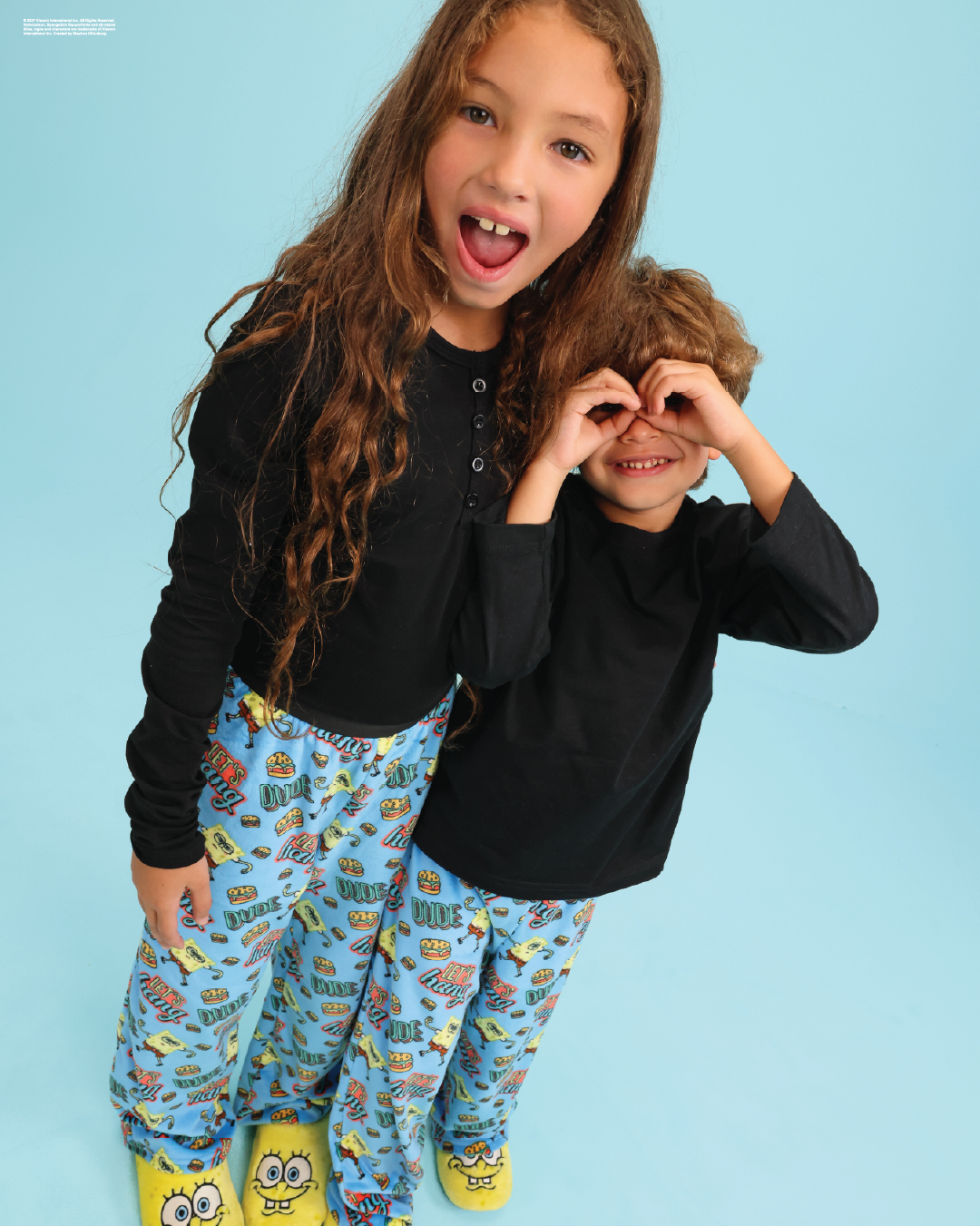 Kids' velour SpongeBob pajama pants