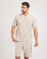 بيجاما نص كم و شورت قطن