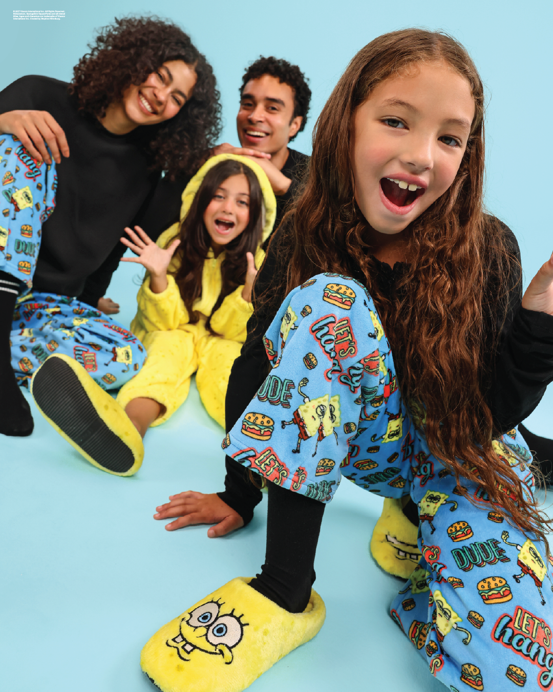 Kids' velour SpongeBob pajama pants