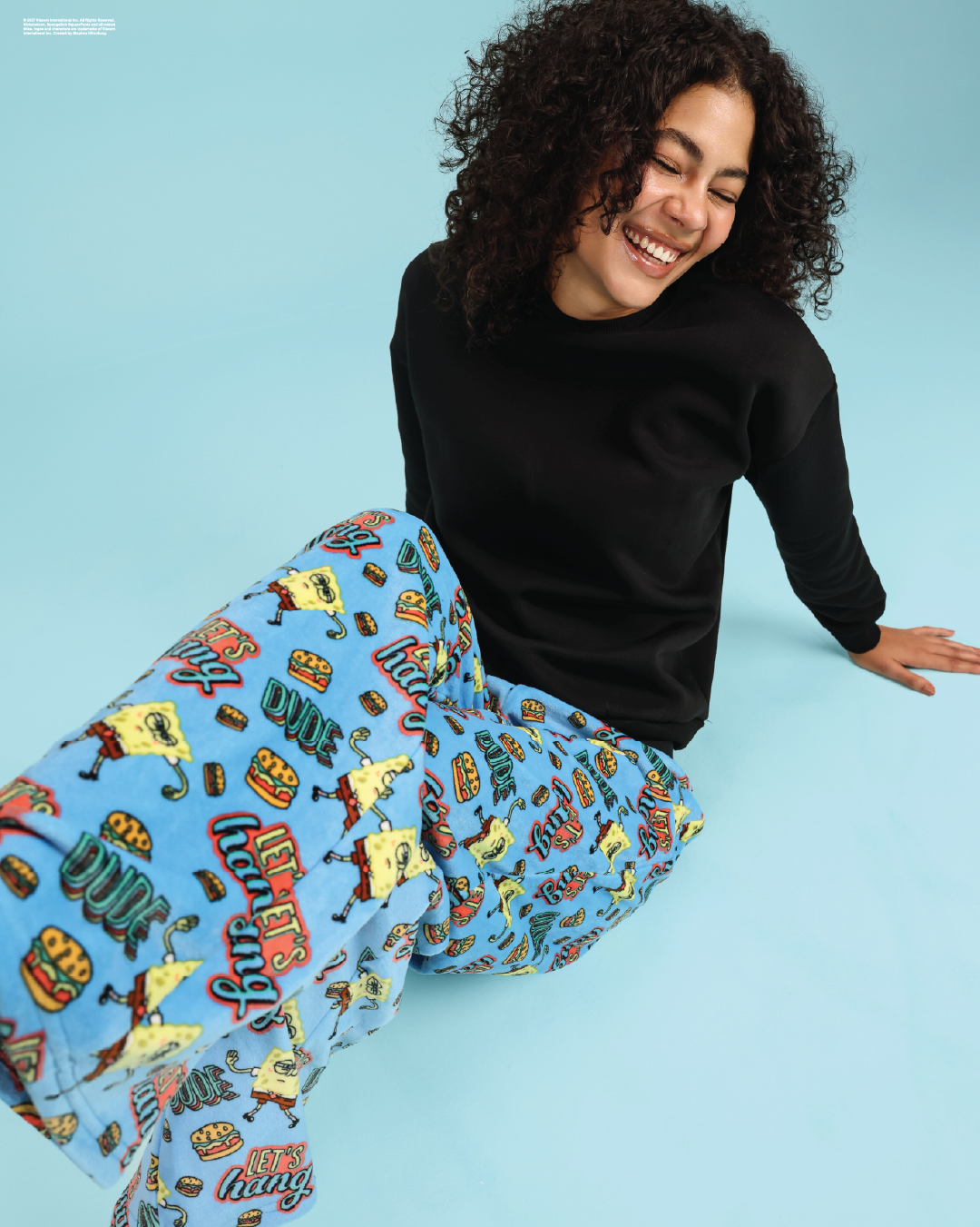 Velour SpongeBob pajama pants