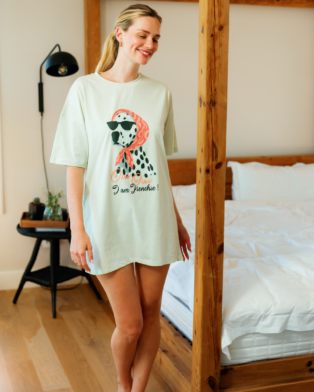 نايت شيرت حريمي الكلب المرح