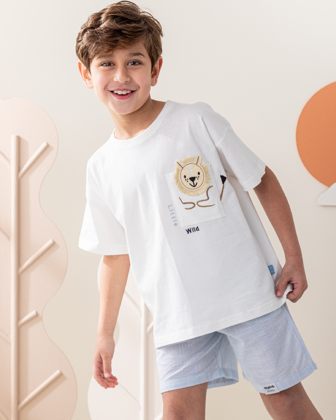 Little Wild Lion بيجاما ولادى نص كم و شورت