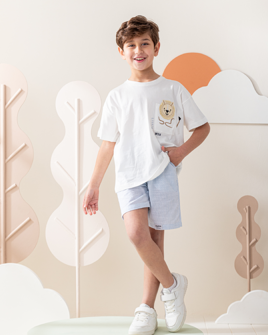 Little Wild Lion بيجاما ولادى نص كم و شورت