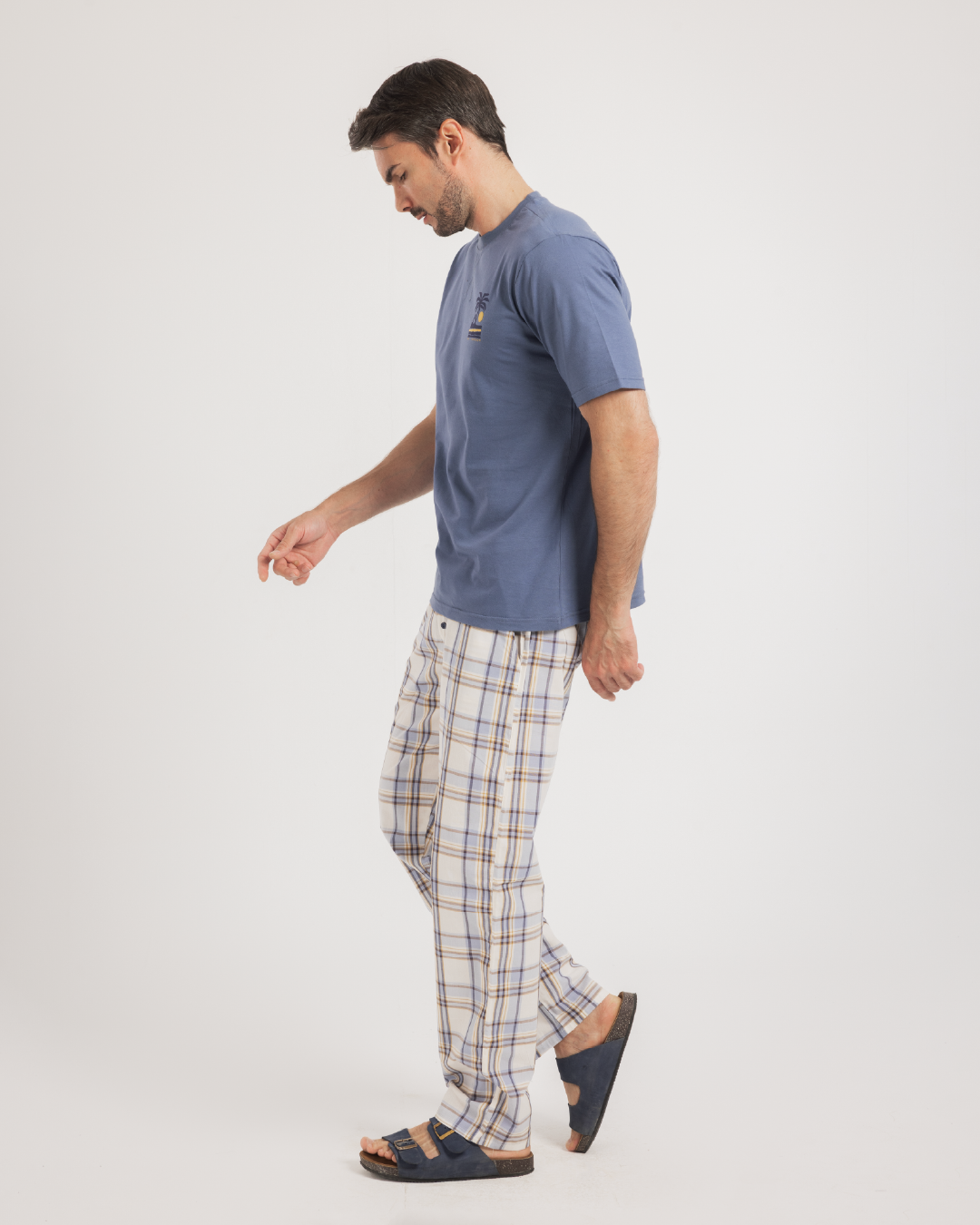 Sun and Palm Tree بيجاما رجالي نص كم