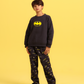 Batman crew-neck pajamas with printed pants