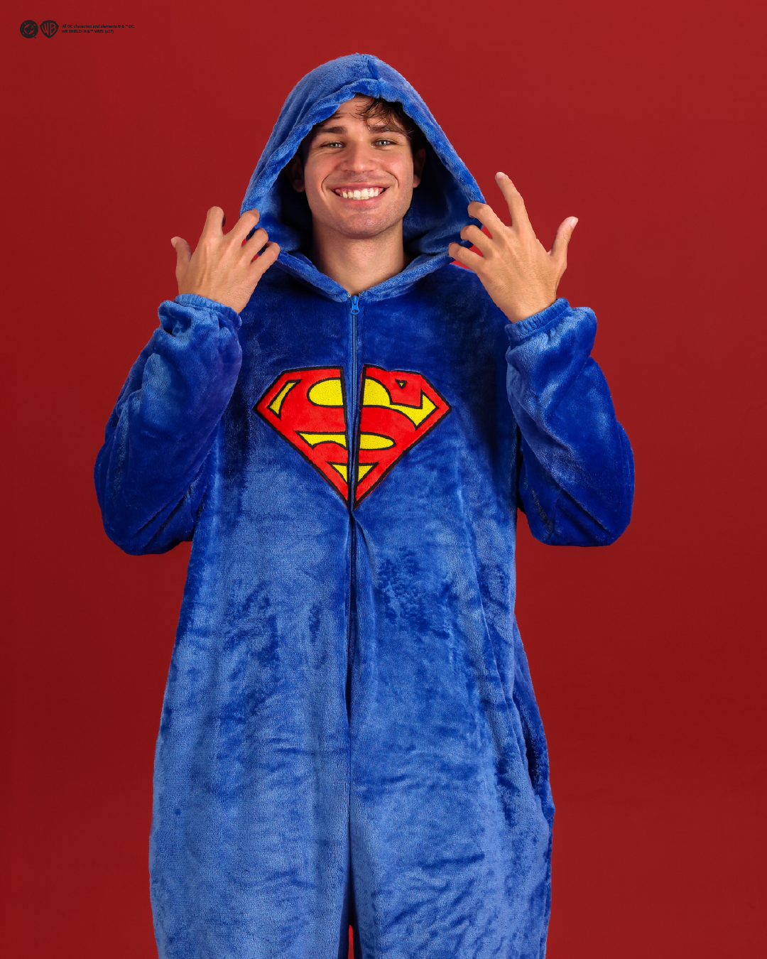 Men's Superman-print onesie