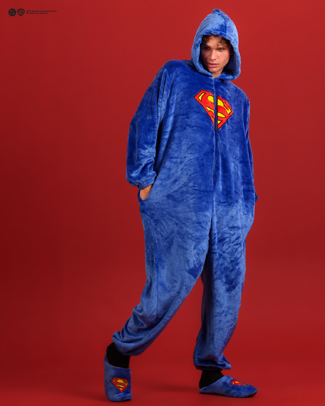 Men's Superman-print onesie