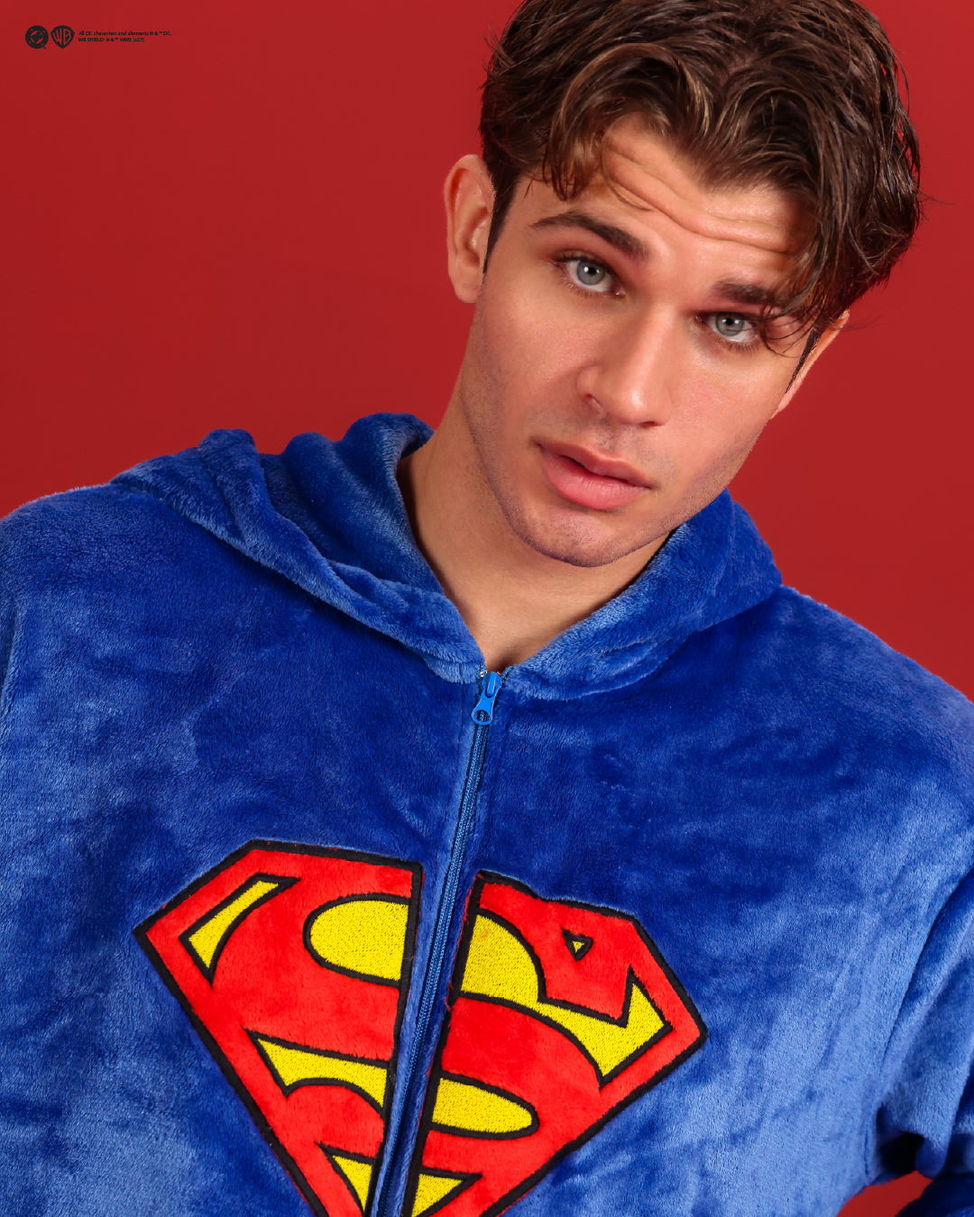 Men's Superman-print onesie