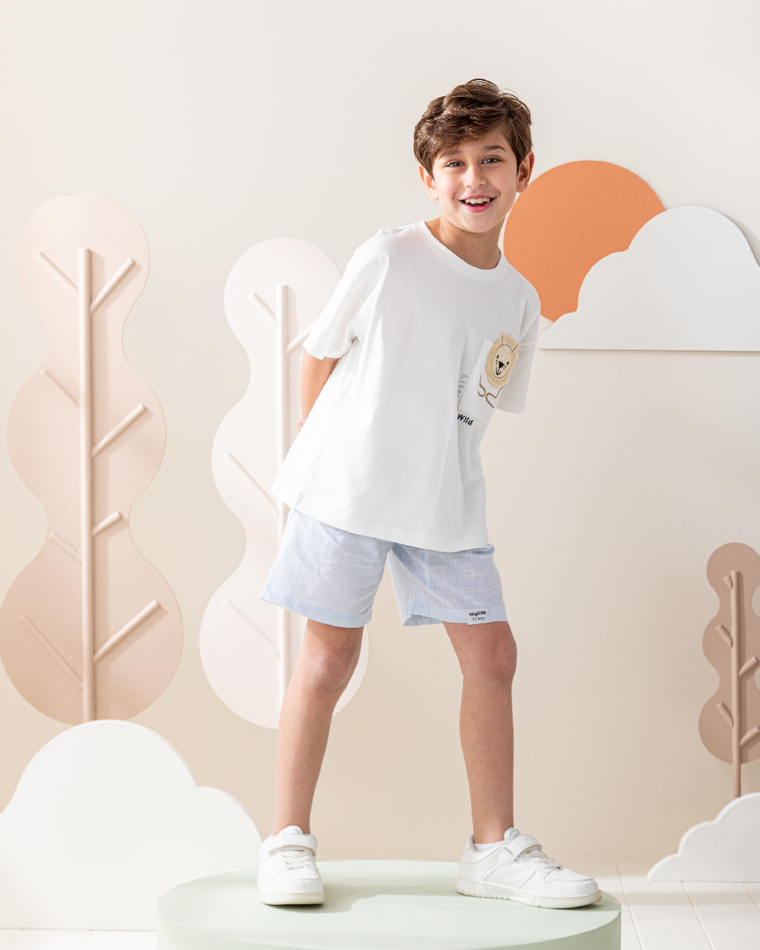 Little Wild Lion بيجاما ولادى نص كم و شورت