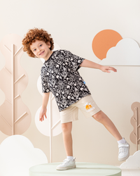 بيجاما نص كم اوفر سايز و شورت سمر ميلتون تروبيكال