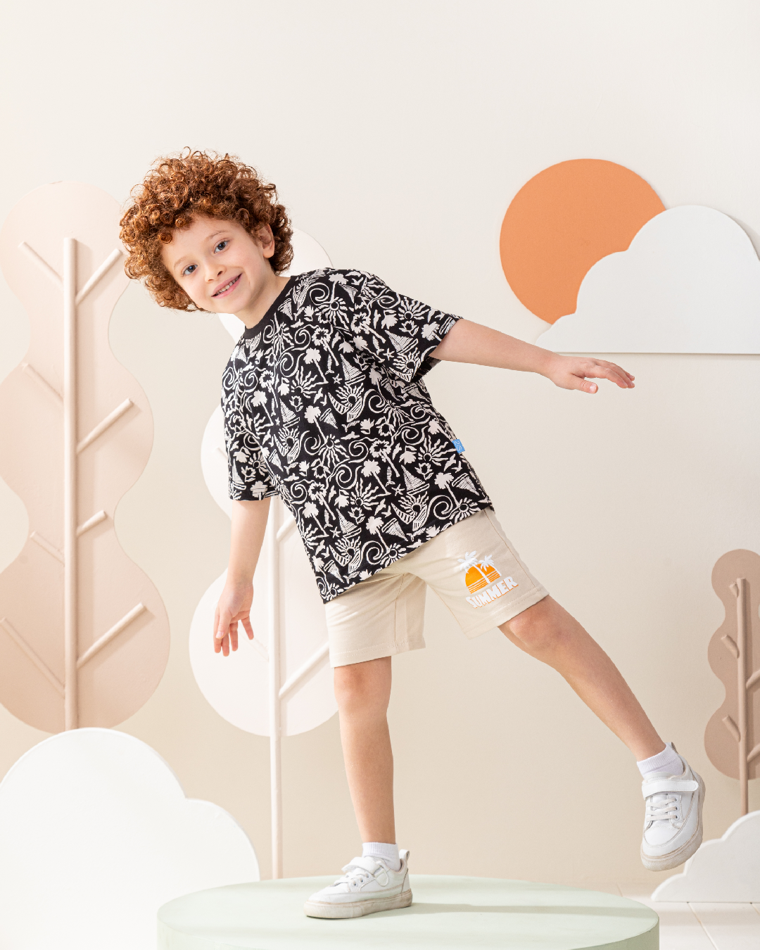 بيجاما نص كم اوفر سايز و شورت سمر ميلتون تروبيكال