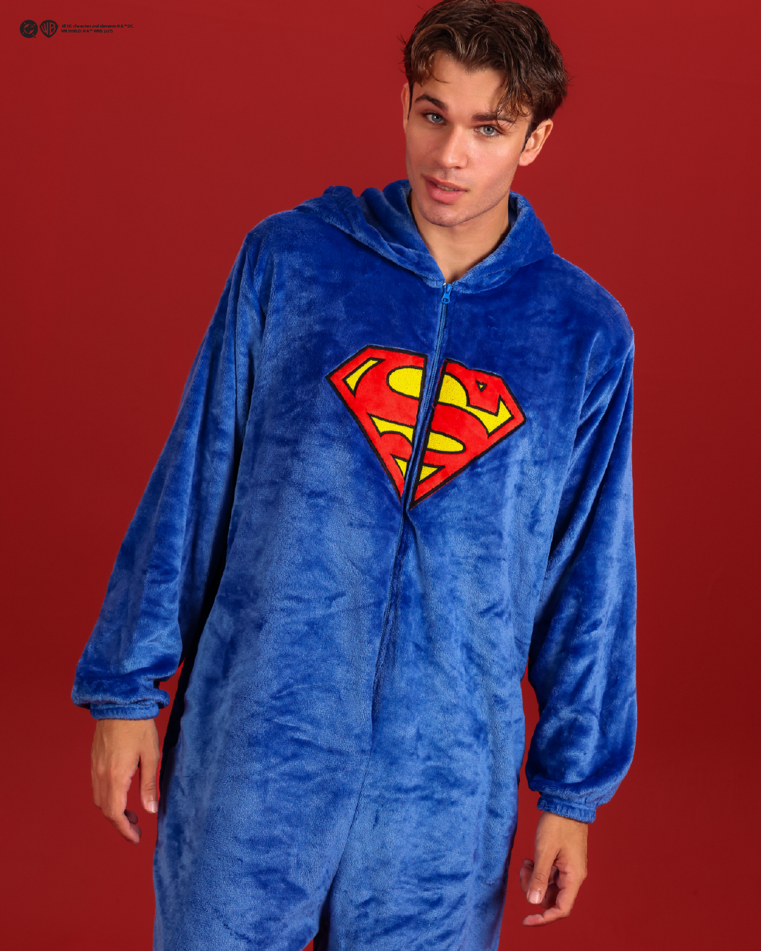 Men's Superman-print onesie