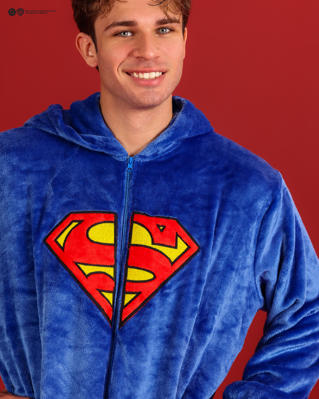 Men's Superman-print onesie