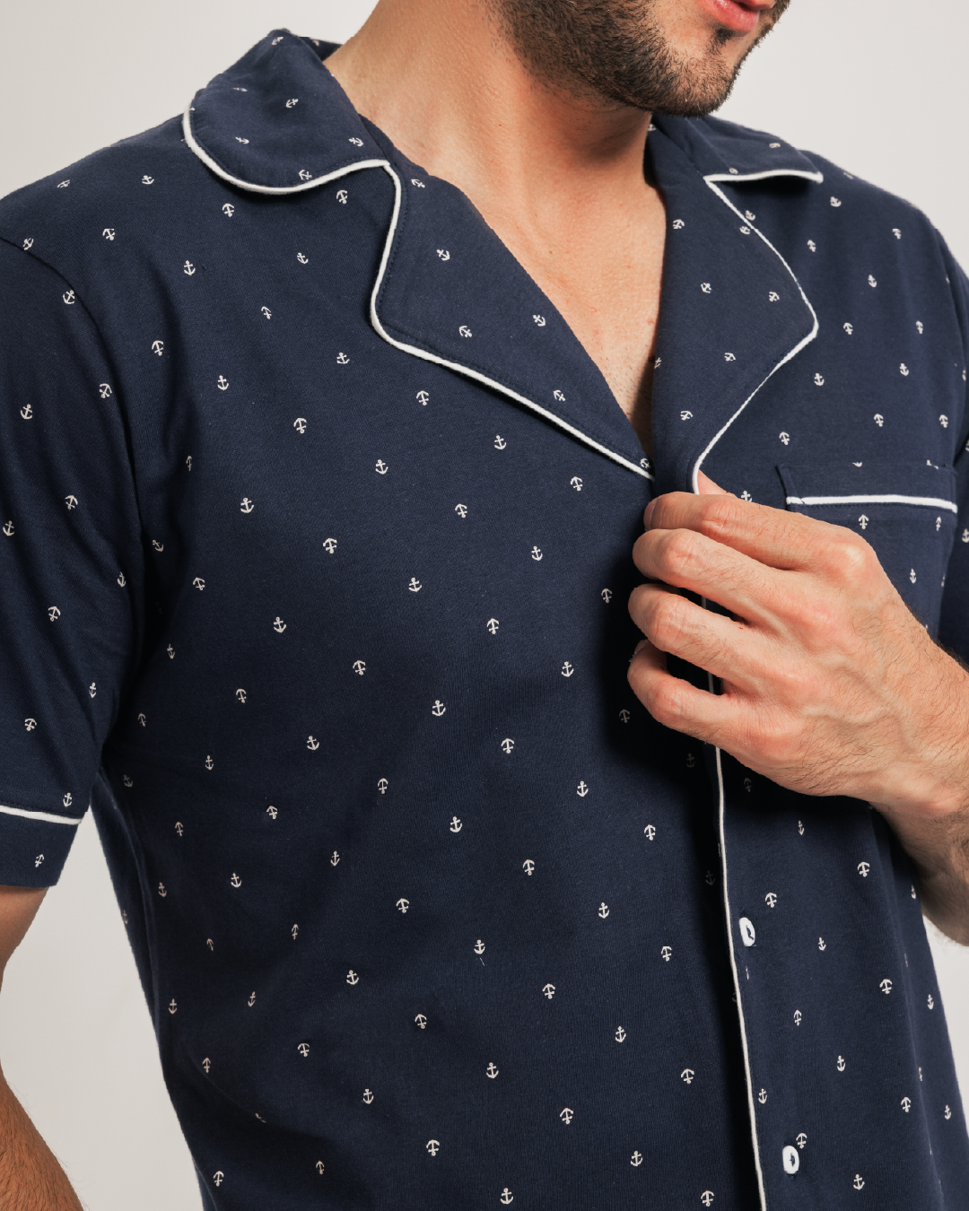Anchors بيجاما رجالي بزراير