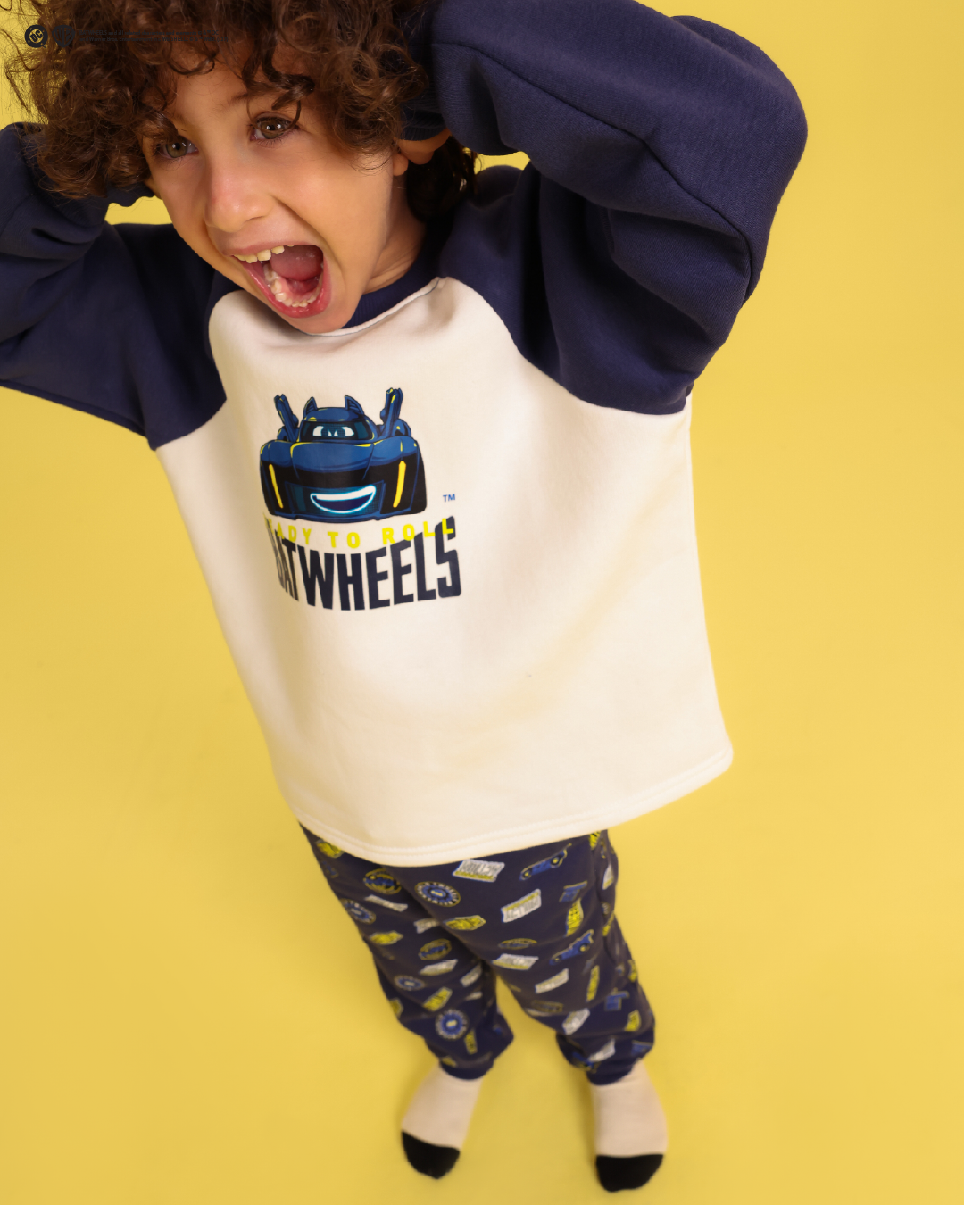 Boys' raglan pajamas with Batwheels print