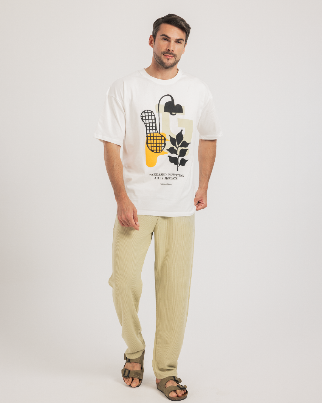 بيجاما نص كم كولا عريضة و بنطلون جاكارد