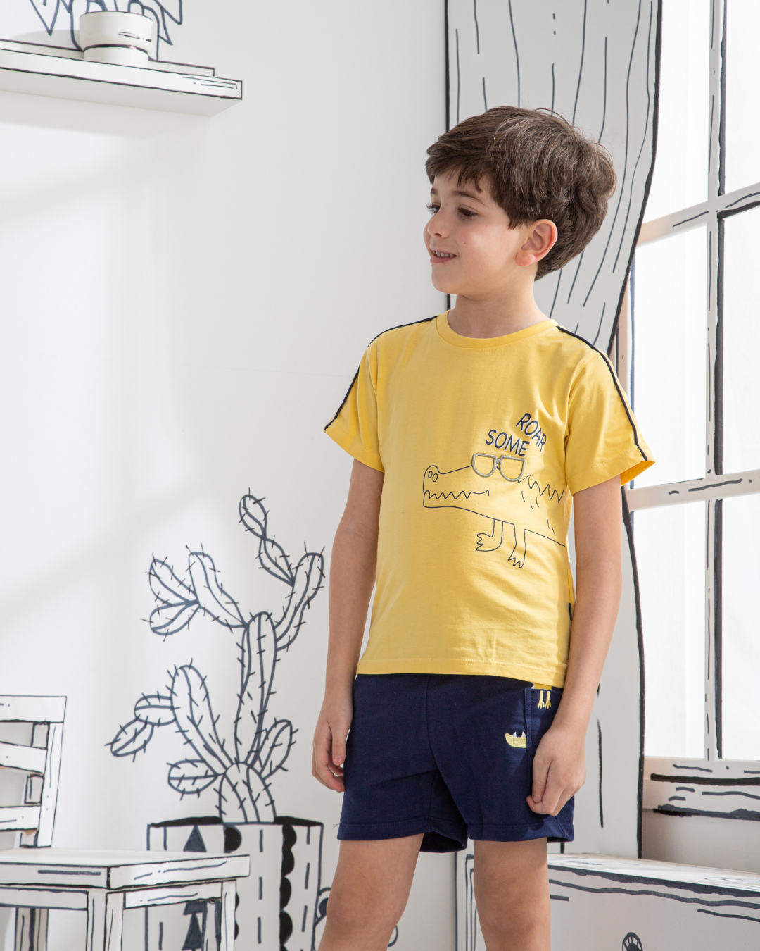 Crocodile بيجامه اولادي شورت مطبوع