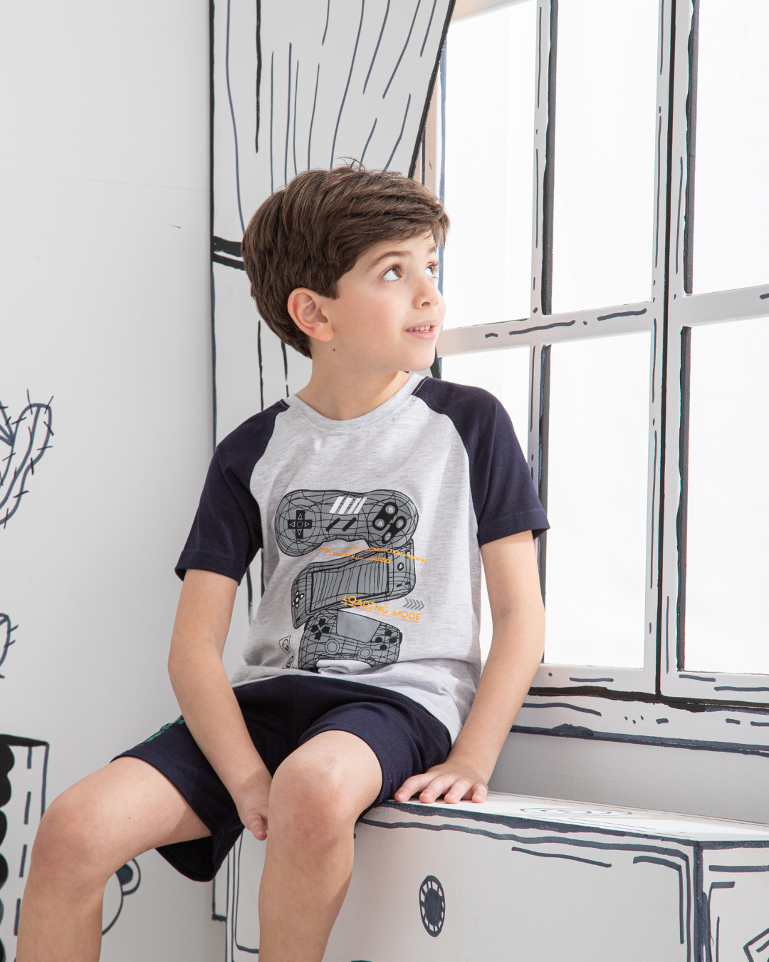 Playstation بيجامه اولادي اطفال شورت رجلان بلايستشن