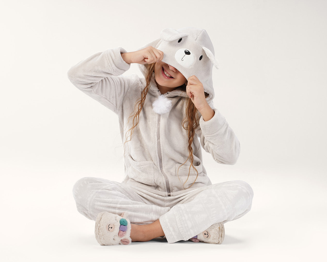 بيجاما قطيفه بكابيشون دب