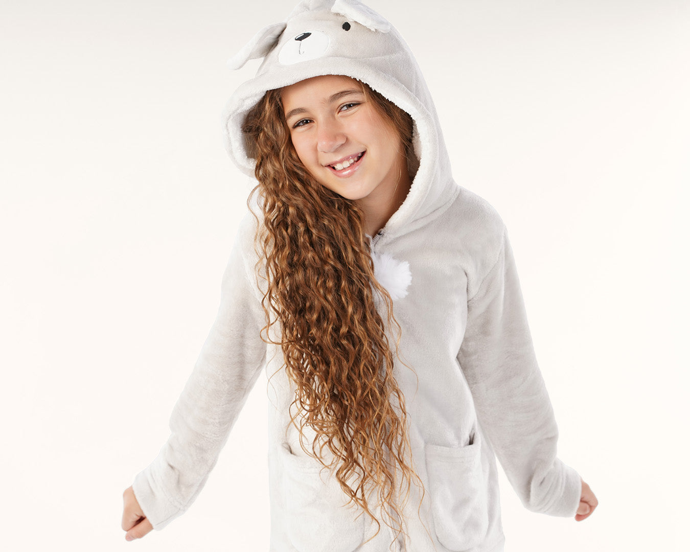 بيجاما قطيفه بكابيشون دب