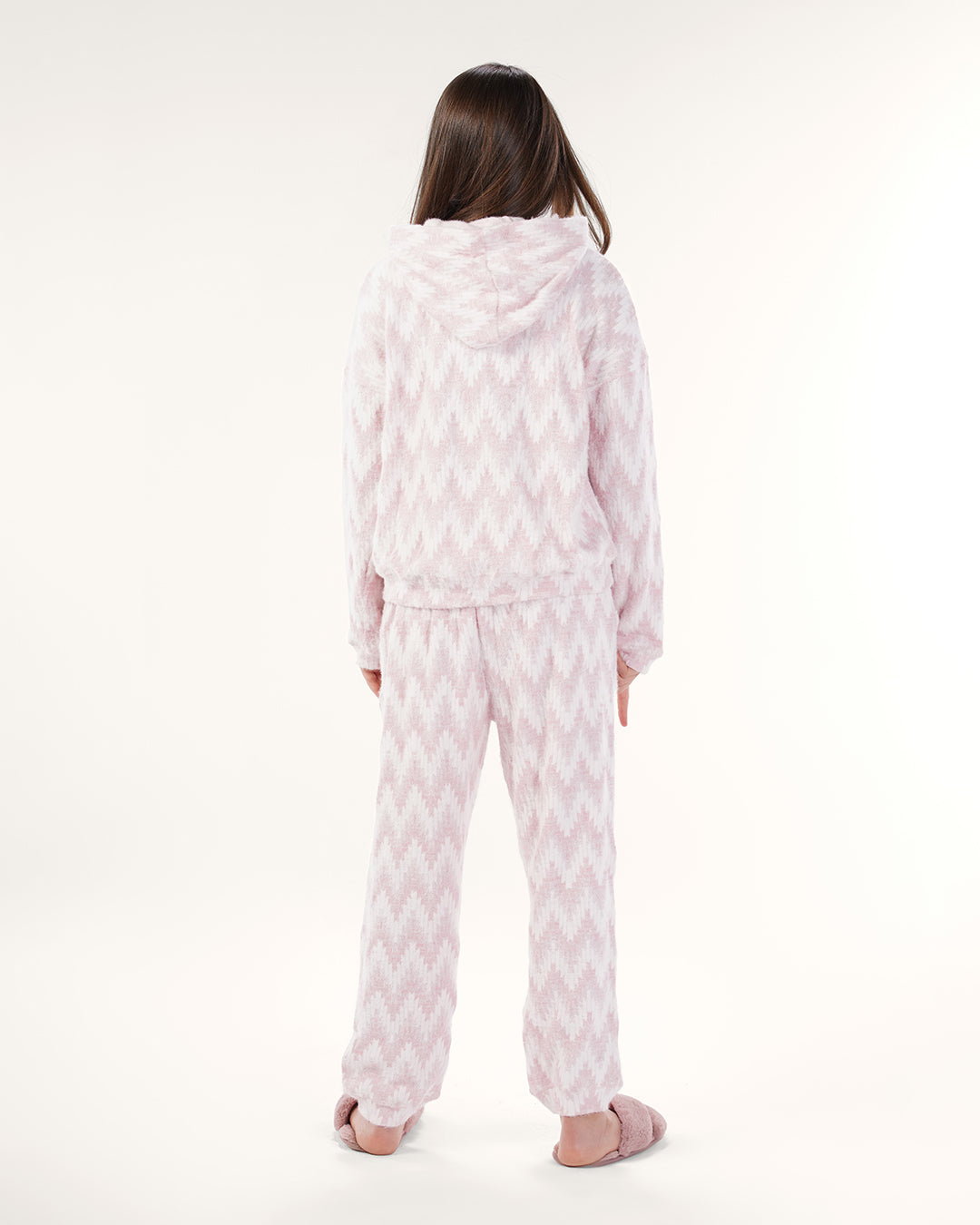 طقم  كم طويل الزجزاج الدافئ