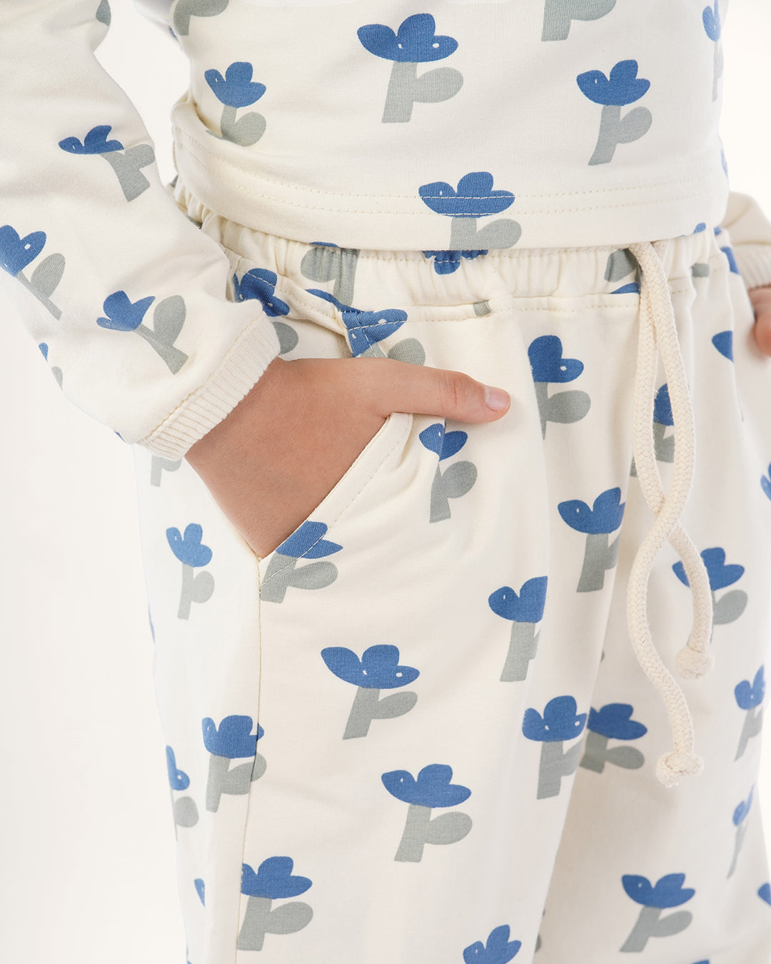 بيجاما كم طويل ورود مرحة