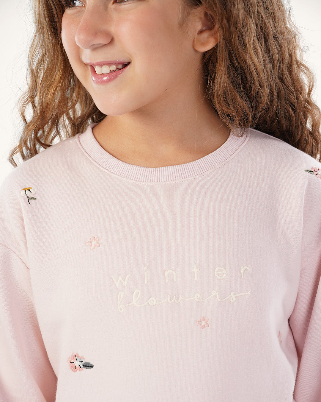 بيجاما كم طويل أزهار الشتاء