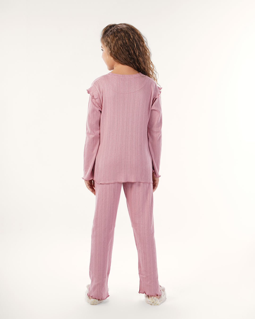 بيجامه بنطلون بونتيل بكرنشه على الكتف