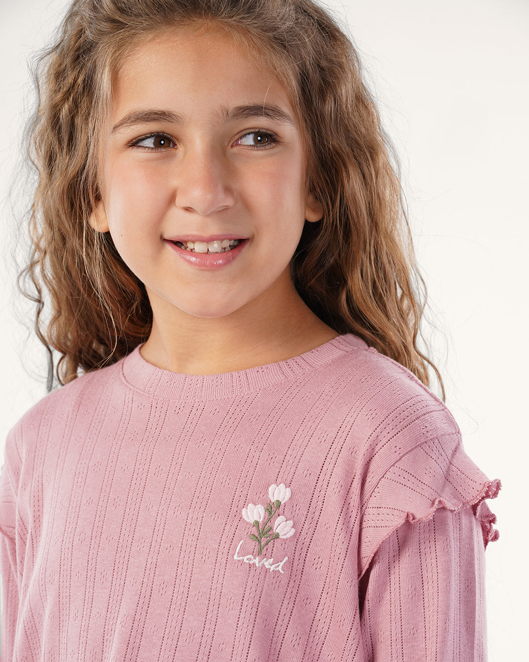 بيجامه بنطلون بونتيل بكرنشه على الكتف