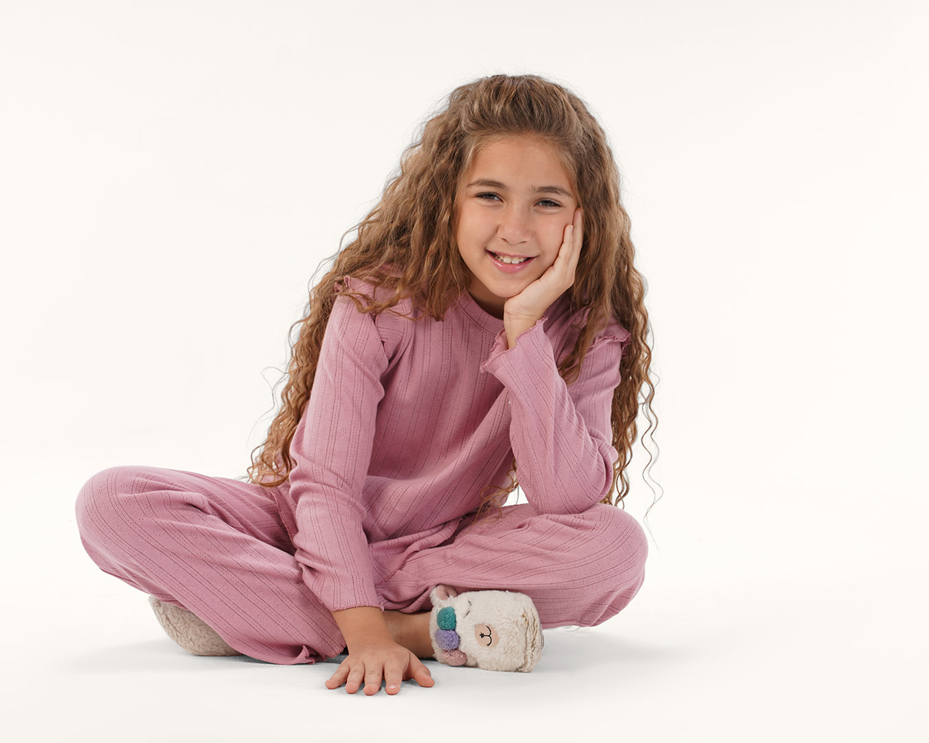 بيجامه بنطلون بونتيل بكرنشه على الكتف