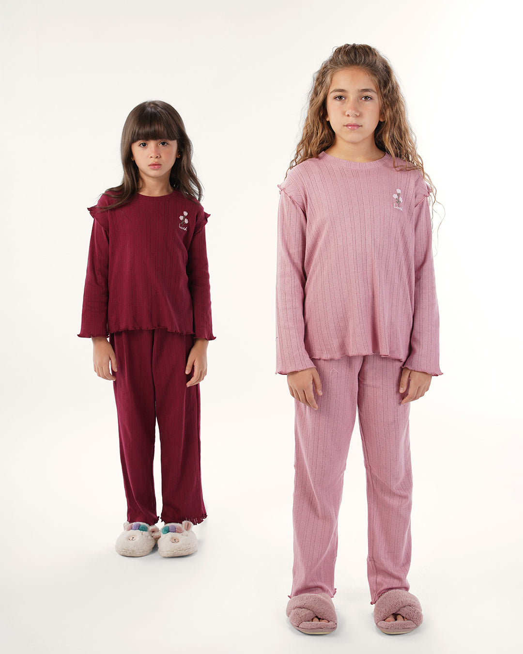 بيجامه بنطلون بونتيل بكرنشه على الكتف