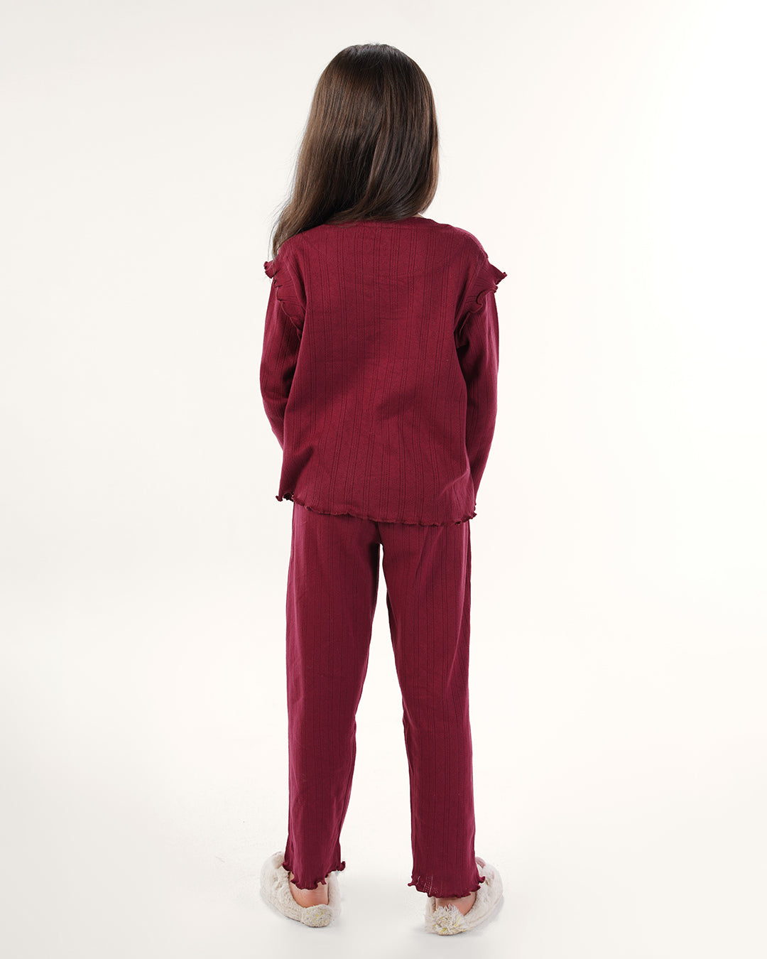 بيجامه بنطلون بونتيل بكرنشه على الكتف