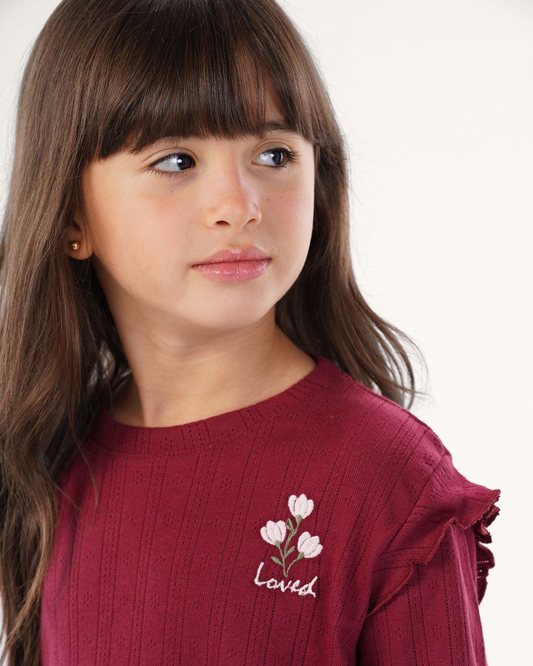 بيجامه بنطلون بونتيل بكرنشه على الكتف